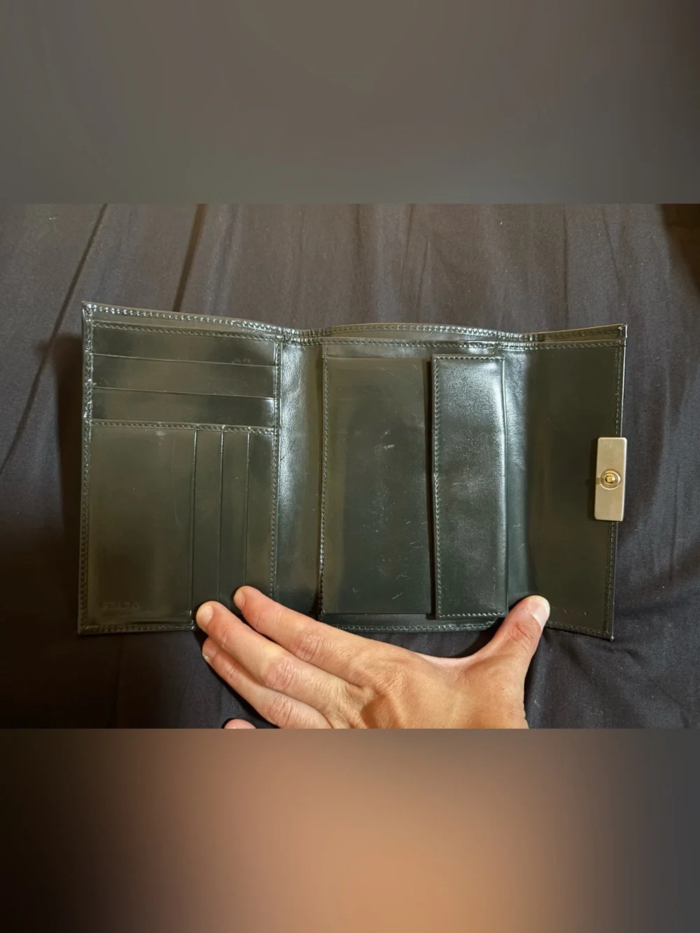 Prada Black Calf Leather Continental Wallet - Picture 4 of 7